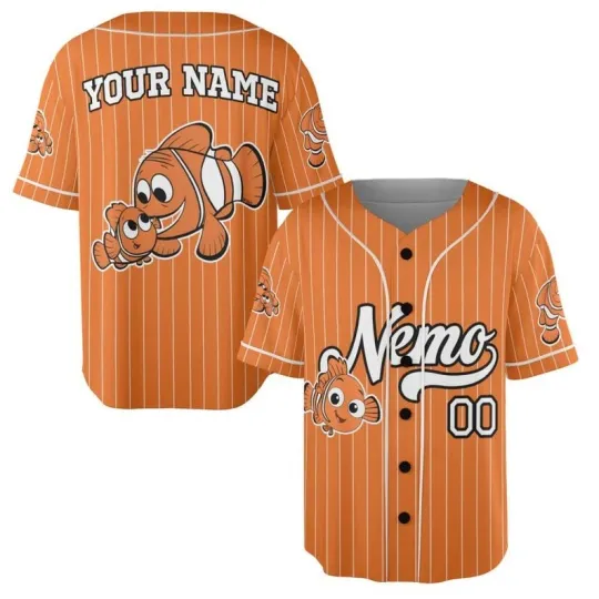 Discover Personalized Nemo Just Keep Swimming Finding Nemo Baseball Jersey Shirt