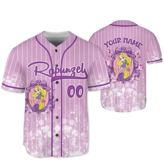 Discover Personalized Rapunzel Princess Coquette Mirror Tangled Baseball Jersey Shirt
