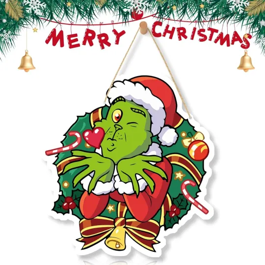 Discover Christmas Hanging Door Sign Holiday Tree Ornament Decorations