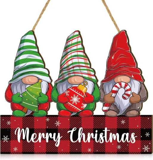 Tradder Merry Christmas Door Sign Decor Candy Cane Welcome