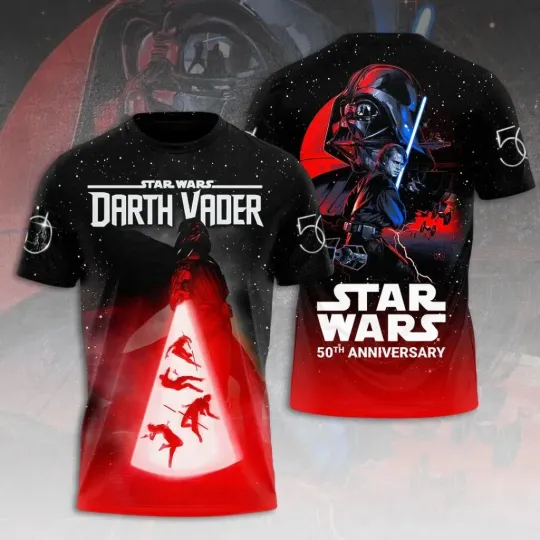 Discover Star Wars 50th Anniversary Darth Vader T-shirt Size XS-6XL All Over Print