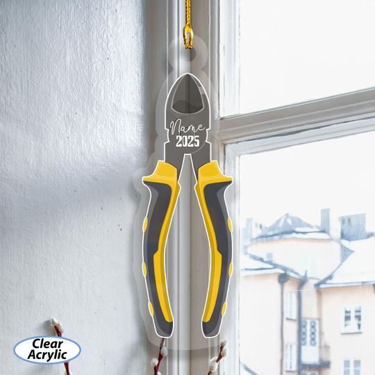 Discover Personalized Cutting Pliers Ornament, Construction Tools Ornament For Builder, Pliers Acrylic Ornament Christmas, Engineer Xmas Gift, MYK344