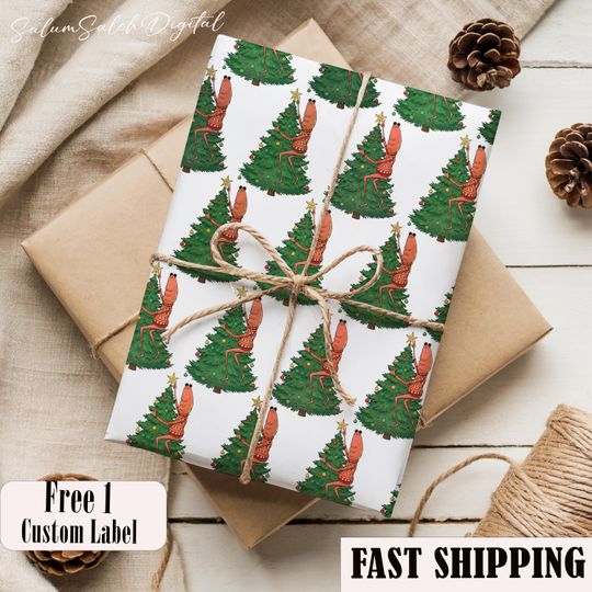 Discover Christmas Marcus The Worm Wrapping Paper, Viral Meme Xmas Gift Wrap, Festive Holiday Presents Packaging
