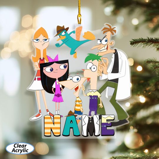 Discover Custom Phineas And Ferb Christmas Ornament, Perry The Platypus Ornament, Phineas & Ferb Birthday Party Decor, Disney Family Keepsake, VTB385