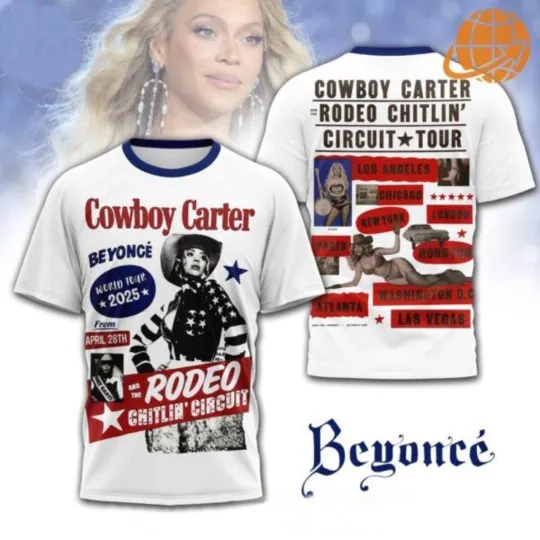 Discover Beyoncé Cowboy Carter Rodeo Chitlin’ Circuit Tour 2025 3D Shirt