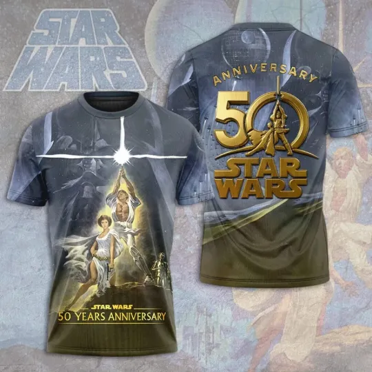 Star Wars Princess Leia and Han Solo 3D T-Shirt
