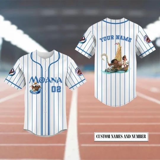Discover Personalized Moana & Friends Island Adventure Baseball Jersey Shirt