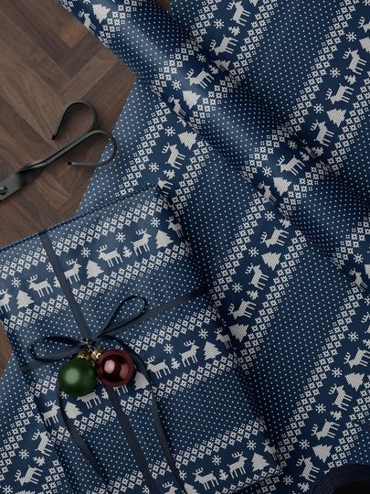 Discover Cozy Christmas Sweater Gift Wrap Reindeer Wrapping Paper Christmas Present Paper Festive Decor Holiday Wrapping Paper Christmas Party Gift