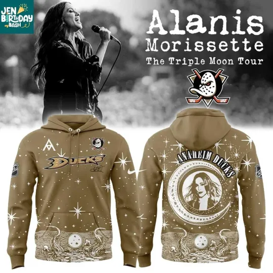Discover Anaheim Duck Alanis Morissette 3D Hoodie The Triple Moon Tour 2025