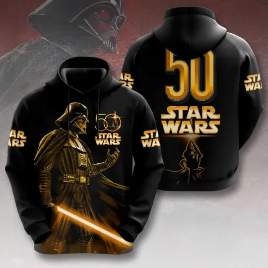 Discover Star Wars A New Hope 50th Anniversary 3D Hoodie Darth Vader