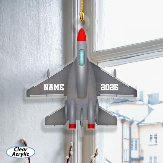 Discover Customized Airplane Christmas Ornament, Mini Aircraft Acrylic Home Decor, Aircraft Lover Tree Ornament, Aviation Pilot Vacation Gift, MYK342