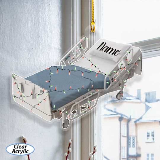 Discover Personalized Hospital Bed Ornament, Stretcher Patient Ornament, Intensive Care Unit, Surgery Medicine Bed Christmas Tree Hanging, MYK320
