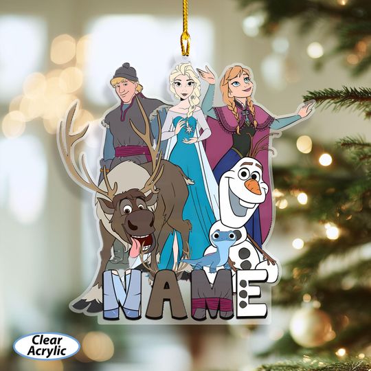 Discover Customized Christmas Frozen Ornament, Disney Frozen Princess Ornament, Anna Elsa And Olaf Ornament, WDW Holiday Kid Mom Dad Keepsake, VTB367