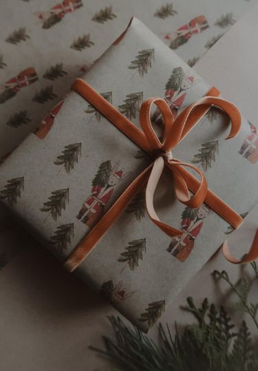 Discover Bunny with a tree Wrapping paper, Christmas Gift Wrap, Green Christmas Wrap, recycled Christmas Gift Warp, Xmas Wrapping paper, gift