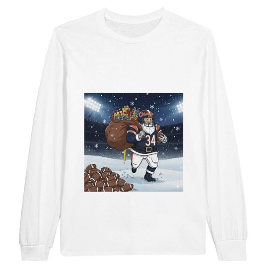 Discover Chicago Football Christmas Santa Unisex Long Sleeve