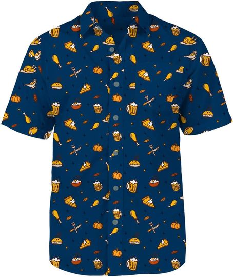 Tipsy Elves Men's Short Sleeve Holiday Button-Down Shirts - Christmas & Hanukkah Hawaiian Shirts