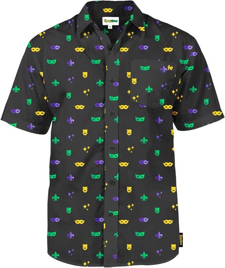 Discover Tipsy Elves Men's Button Down Shirt for Hawaiian Holidays and Celebrations