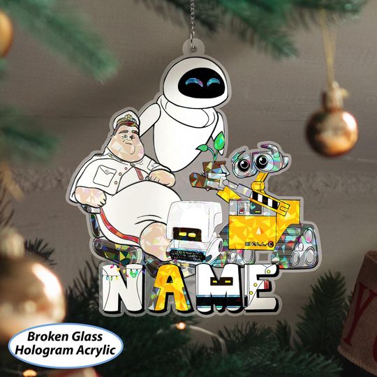 Discover Custom Wall E Robot Ornament, Disney Wall-E Movie Ornament, Wall-E And Eve Couple Ornament, Pixar Xmas Wall-E Kid Mom Dad Keepsake, DTA055