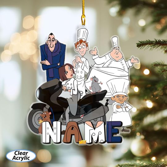 Discover Personalized Christmas Ratatouille Ornament, Ratatouille Remy Chef Ornament, Linguini Anton Ego, Disney Cooking Lovers Holiday Gifts, DTA054