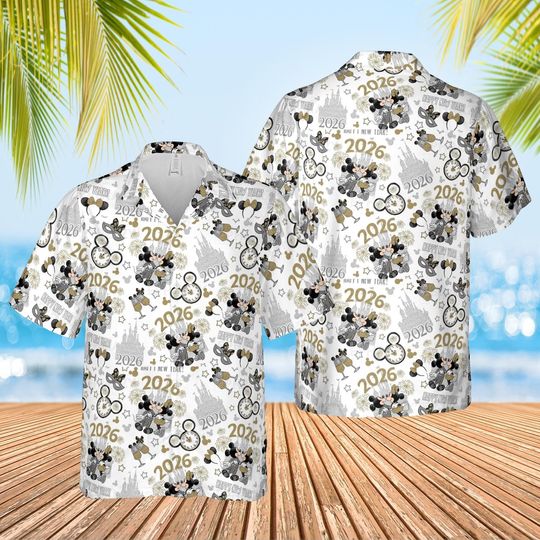 Discover Disneyland Mickey and Friends Hawaiian Shirt for New Year and Winter Party