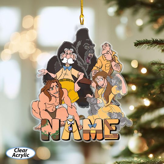 Discover Customized Legend Of Tarzan Ornament, Disney Tarzan Christmas Family Ornament, Tarzan And Jane Couple Gift, WDW Holiday House Decor, DTA049