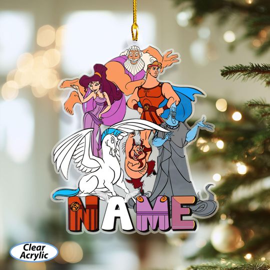 Discover Customized Christmas Hercules Ornament, Disney Hercules Ornament, Megara Hades Zeus Phil Pegasus, WDW Hercules Holiday Tree Hanging, DTA048
