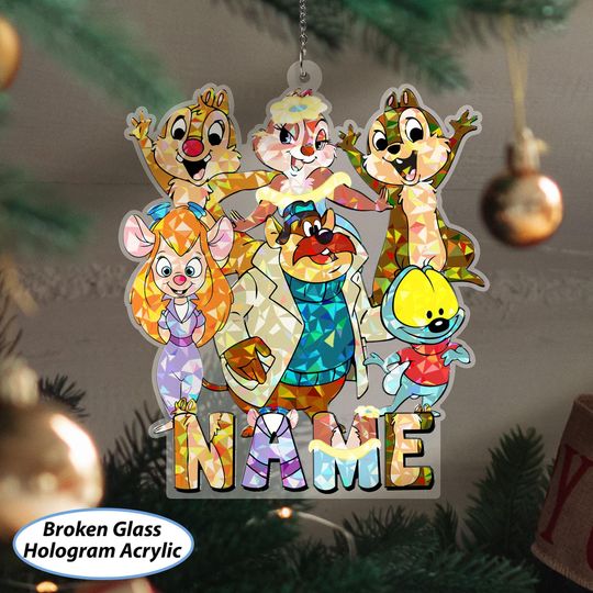 Discover Custom Chip And Dale Christmas Ornament, Rescue Rangers Chipmunk Ornament, Chip N Dale Ornament, Disney Double Trouble Kid Room Decor VTB353