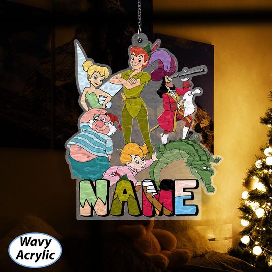 Discover Personalized Peter Pan Christmas Ornament, Wendy Peter Pan Ornament, Tinkerbell Michael Darling, Disney Neverland Kids Birthday Decor NVA739