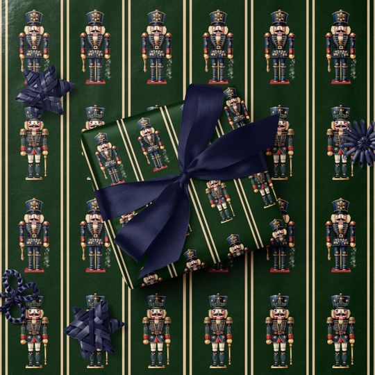 Discover Nutcracker Gift Wrap Nutcracker Wrapping Paper Christmas Gift Wrap Christmas Vintage Christmas Wrapping Paper Roll Elegant Holiday Gift Wrap