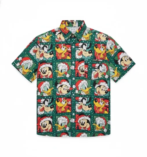 Discover Disneyland Christmas 2025 Mickey, Goofy, Donald Hawaiian Shirt