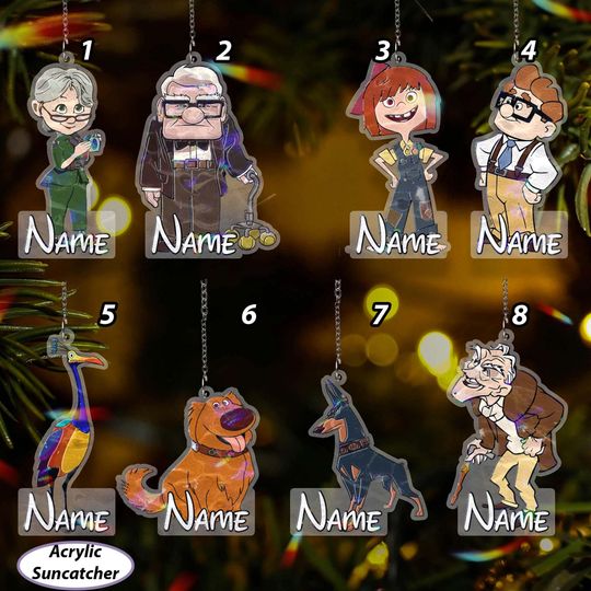 Discover Custom Up Ornament Christmas, Pixar Up Adventure Ornament, Carl And Ellie Couple Ornament, Charles Dug Kevin, Disney Xmas Keepsake, VTB485