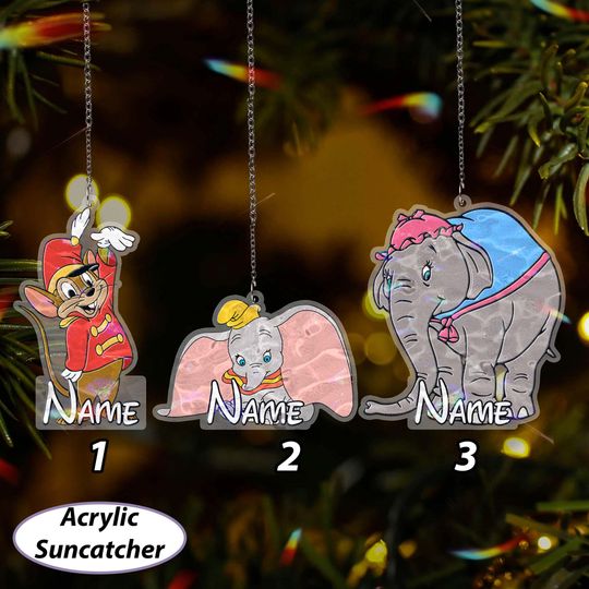 Discover Personalized Dumbo Christmas Ornament, Cute Dumbo Elephant Ornament, Dumbo Mrs Jumbo Timothy Mouse, Disney Family Holiday Tree Decor, VTB437