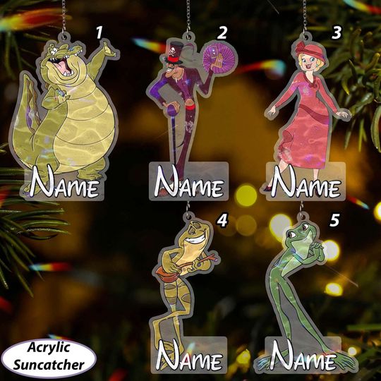 Discover Personalized Frog And Princess Ornament, Disney Tiana Christmas Girls Ornament, Tiana Naveen Frog Ornament, WDW Family Xmas Decor, VTB439