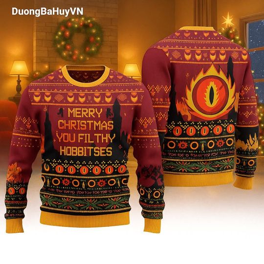 Discover Movie Christmas Ugly Sweatshirt, Funny Holiday Pullover, Merry Christmas You Filthy Rabbit, Festive Xmas Gift