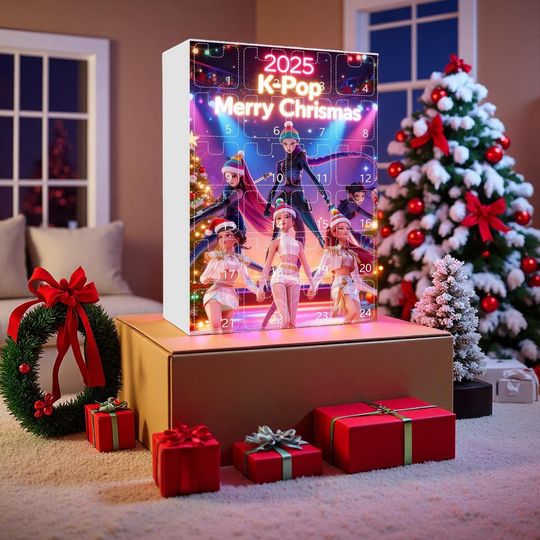 Huntrix Demon Hunters Advent Calendar 2025, Christmas Advent Calendar, K-Pop Christmas Countdown Calendars, Christmas Gift