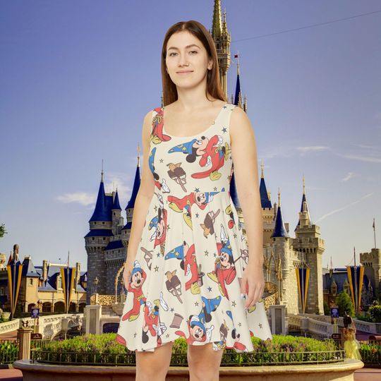Discover Fantasmic Disney Athletic Skater Dress for Women, Cute Dress for Disney Trips