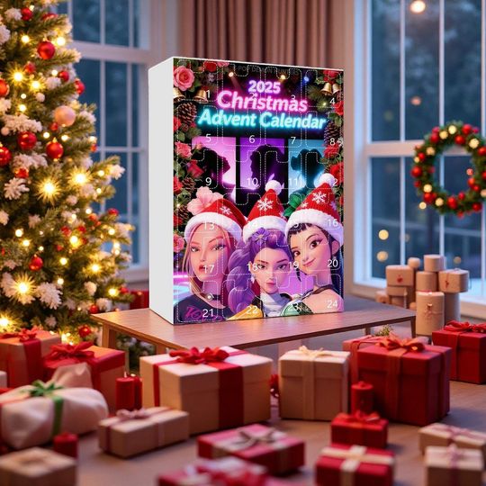Huntrix Demon Hunters Advent Calendar 2025, Christmas Advent Calendar, K-Pop Christmas Countdown Calendars, Christmas Gift