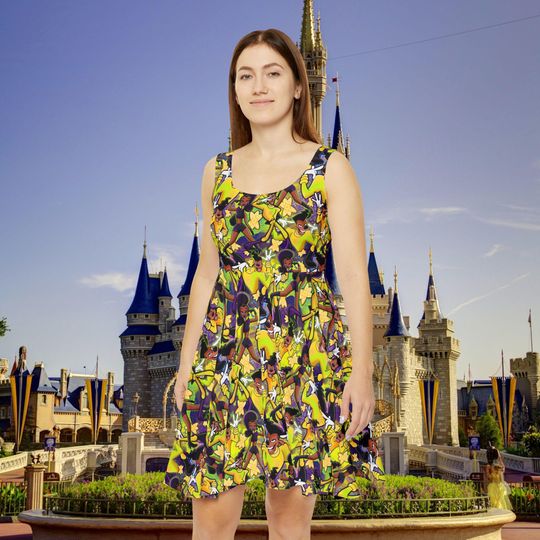 Discover Powerline Disney Skater Dress for Women, Dress for Disney Trips