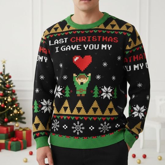 Discover Gamer Christmas Ugly Sweater, Last Christmas Holiday Sweater, Funny Sweater For Men And Women, Xmas Gift