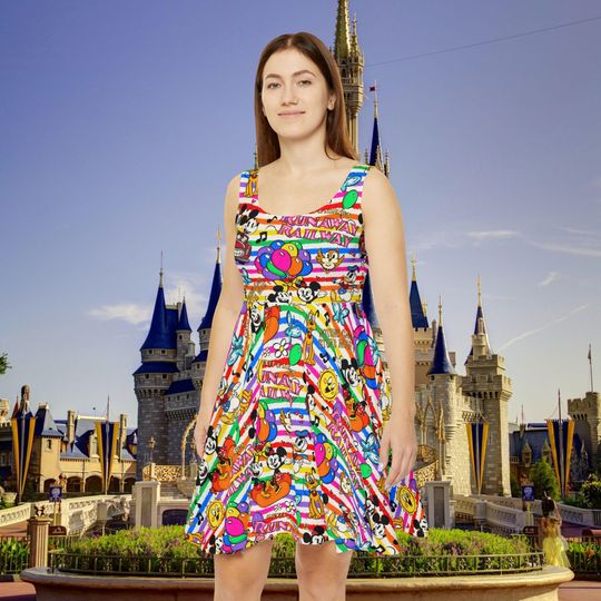 Discover Mickey Minnie Disney Athletic Dress for Women | Comfortable Park Outfit | Cute & Lightweight Dress for Disney Trips | Magical Travel Style