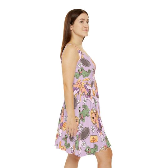 Discover Rapunzel Athletic Dress, Disney Dress, skater dress, park outfit, disney adult, disney world, vacation outfit, unique dress