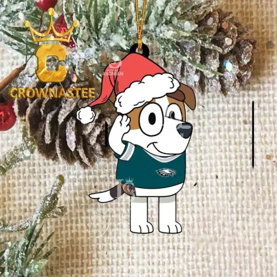 XMAS Philadelphia Eagles BlueyDad Jack Sport football Ornament