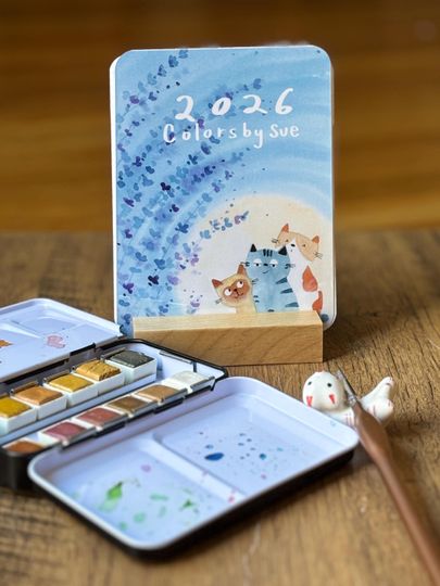 Discover 2026 Cat Desk Calendar,  Gift for Cat Lovers