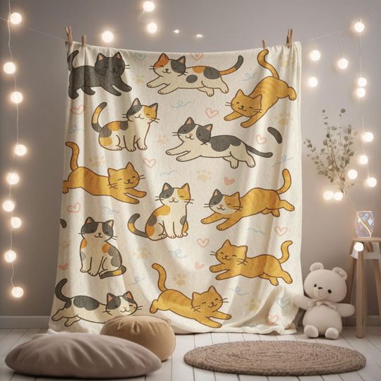Discover Cat Lover Fleece Blanket, Cozy Minky Throw, Kitten Cuddles Plush Blanket, Cat Mom Snuggle Blanket