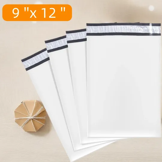 Discover 9x12 Inch White Pack Poly Mailers Shipping Envelopes, Strong Adhesive SealingWat