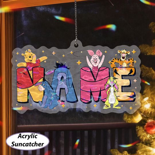 Discover Custom Winnie The Pooh Ornament, Disney Pooh And Friends Ornament, Eeyore Piglet Tigger Christmas Hanging, WDW Family Tree Ornament, VTB344