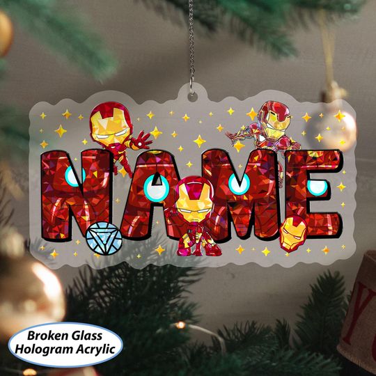 Discover Custom Ironman Christmas Ornament, Avengers Iron Man Chibi Ornament, Disney Superhero Baby Xmas Ornament, Marvel Holiday Home Decor, NVA751