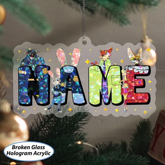 Discover Custom Christmas Zootopia Ornament, Pixar Zootopia Characters Ornament, Nick And Judy Xmas Friends Gift, Disney Holiday Tree Decor, VTB342