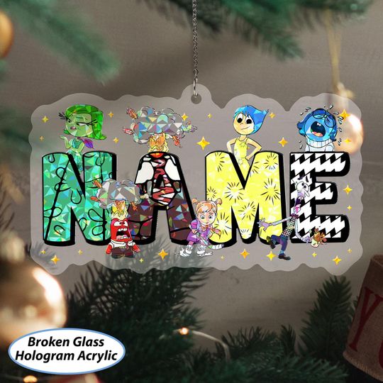 Discover Custom Christmas Inside Out Ornament, Pixar Inside Out Emotions Ornament, Joy Anger Sadness Disgust Fear Riley, Disney Xmas Hanging, VTB337