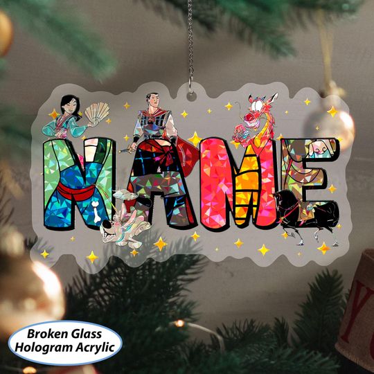 Discover Custom Mulan Christmas Ornament, Disney Mulan Characters Ornament, Mulan And Li Shang Couple Xmas Decor, WDW Princess Kids Ornament, NVA723